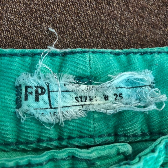 Free People Green Corduroy Stretch Skinny Pants - Picture 7 of 7